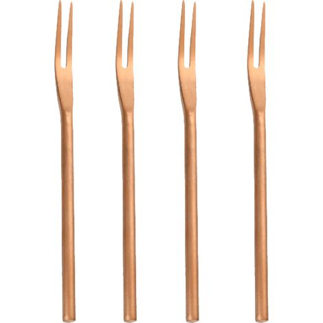 Fourchette Aperitif - Fourchette Salade - Inox 18/10 - Pour Degustation Apéritive, Dessert, Salade, Fruits - Lot De 4 (1/4)
