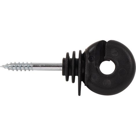 100Pz- Isolatore Ad Anello A Vite Per Legno GALLAGHER, Nero (1/3)