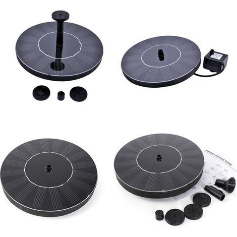 Pompe solaire flottante pour fontaine à oiseaux, 1,4 W, pompe à eau portable pour jardin, terrasse, bassin, piscine, aquarium, décoration de bassin (1/5)