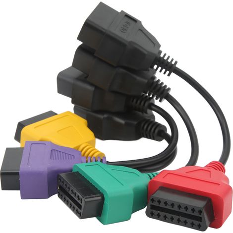 4 Stück OBD2-Scannerkabeladapter für Fiat-Steuergerätediagnose, Verbindungsverlängerung für Kfz-Diagnosegeräte, Ersatzzubehör (1/5)
