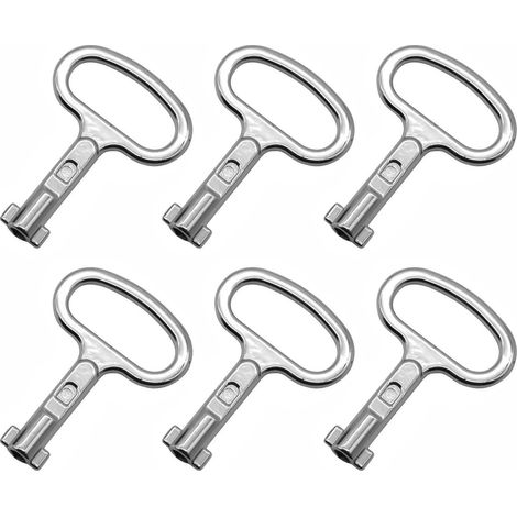 Clés d'armoires électriques : 6 pièces clés à douille fendues clés triangulaires pour boîte électrique gaz eau armoire de compteur (1/5)