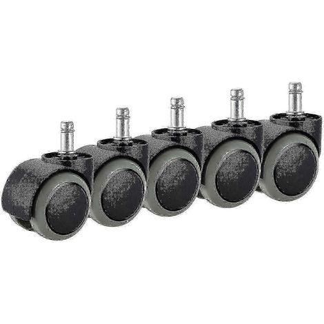 Roulettes pour chaise de bureau, lot de 5, compatibles avec les chaises IKEA (10 mm x 22 mm), robustes, référence JR2025032601188 (1/5)