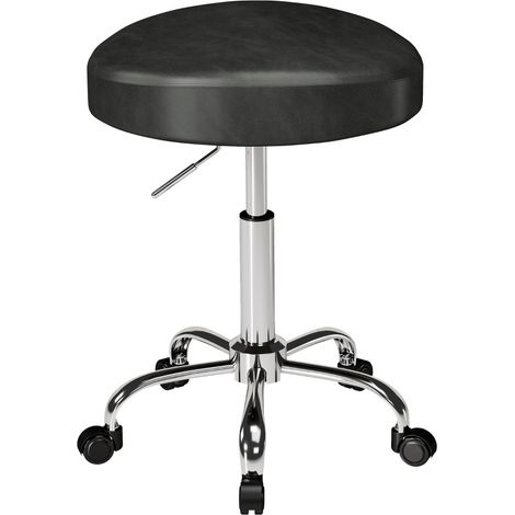 Sgabello girevole da salone in PU, altezza regolabile 52-67,5 cm, nero OKMYHOME (1/5)