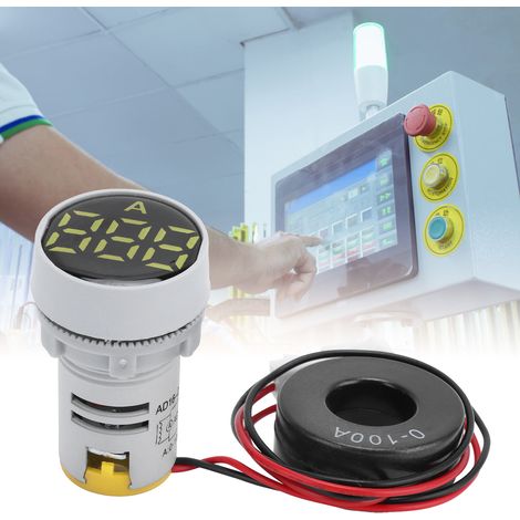 Voyant lumineux rond à cristal AD16-22DSA, type courant, 220 V CA, jaune (1/5)