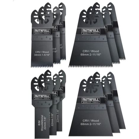 Faithfull Multi Function Saw Tool Blade Set 12 Piece FAIMFKIT12 (1/5)