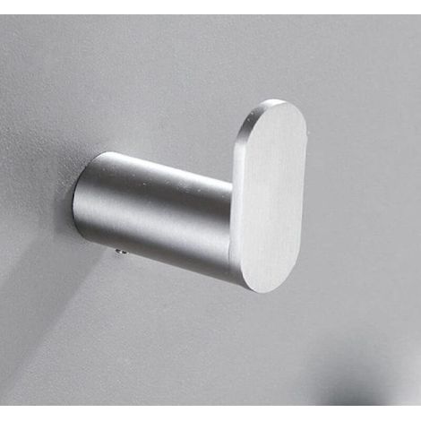 Packung 304 Wandhaken aus gebürstetem Edelstahl für Kleidung und Handtücher (19 x 42 x 38 mm)
