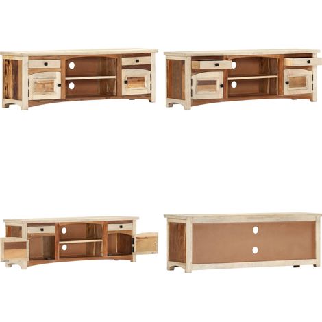 Mobile Porta TV 120x30x40 cm in Legno Massello di Recupero - Mobile TV in legno di recupero - Mobile TV in legno massello