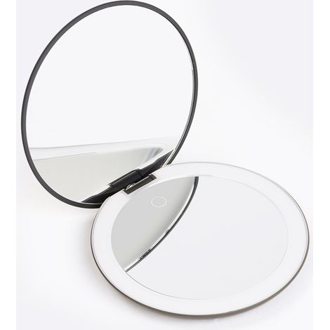 BATHBAZAAR - Miroir de poche rond LED STELLA Noir