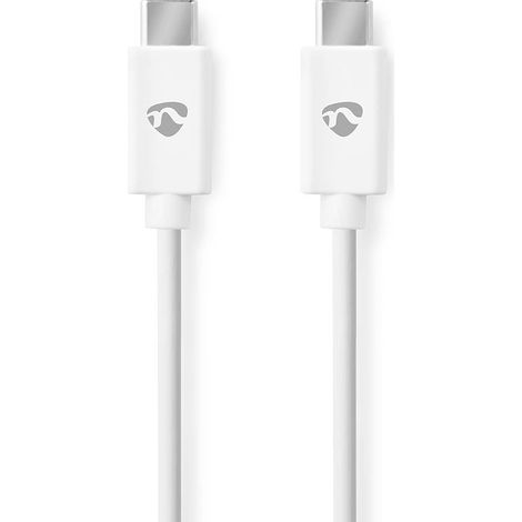 USB-C-zu-USB-C-Kabel, 1 m, 60 W, 480 Mbit/s, Weiß (1/2)
