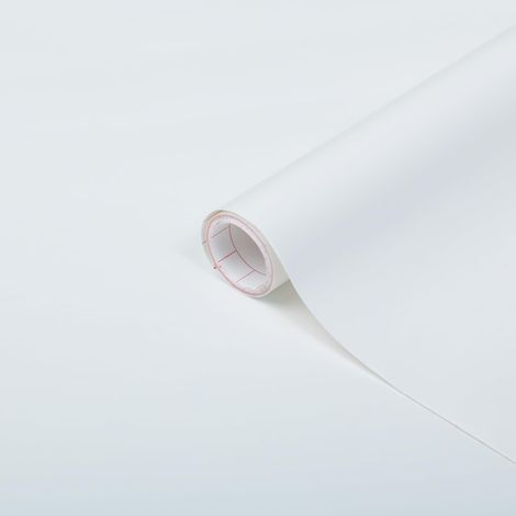 film adhésif pour meuble décoratif – Blanc mat 67,5 cm x 2 m (1/5)