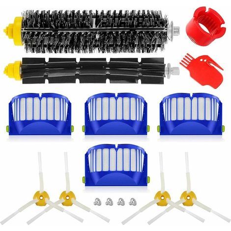 Accessoires Compatibles pour iRobot Roomba Séries 600 610 614 620 625 630 635 640 645 650 655 660 665 670 671 680 690 691 Aspirateur - 16pcs (1/5)
