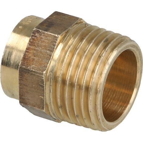 Raccord à braser laiton rouge nipple de transition 14 mm x 1/2’’ F/FM