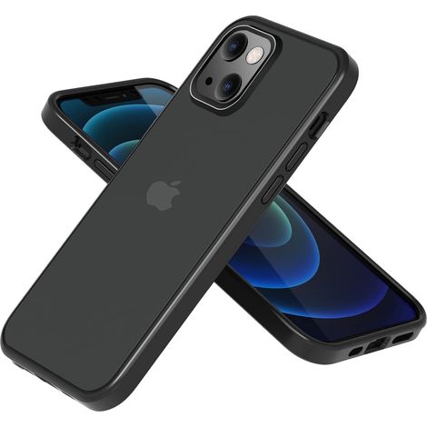 CUSTODIA PER APPLE IPHONE 13 6.1" NERA SEMI-TRASPARENTE OPACA A2482 (1/5)