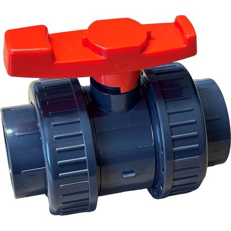ball valve 32 mm DN 32 with 2 PVC adhesive sleeves - 10 bar DIN 8063