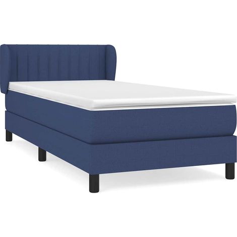 Maison Exclusive - Cama box spring con colchón tela azul 80x200 c (1/5)
