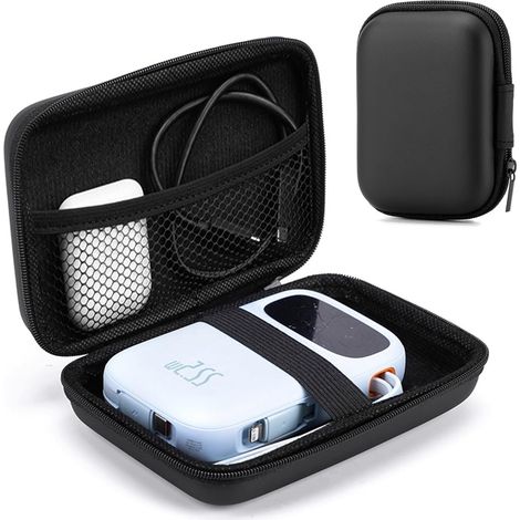 Sacoche pour imprimante d'étiquettes SUPVAN E10, Nelko P12, NIIMBOT D11 D110, Phomemo D30 Bluetooth, appareil photo numérique (dimensions extérieures : 16 x 13 x 6 cm) (1/5)