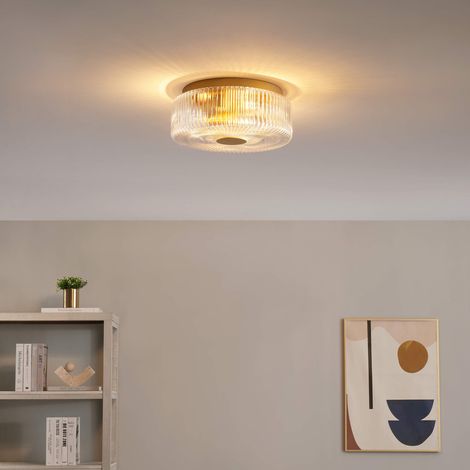 Kleine goldene Glas Decken- oder Wandleuchte 30 cm - Paolina (1/5)