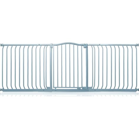Safetots Curved Top Safety Gate, 197cm - 206cm, Matt Grey, Pressure Fit Stair Gate