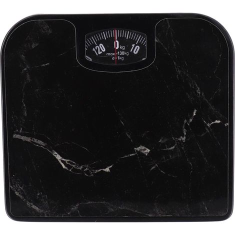 Mechanische personenwaage - schwarzer marmoreffekt - Tendance