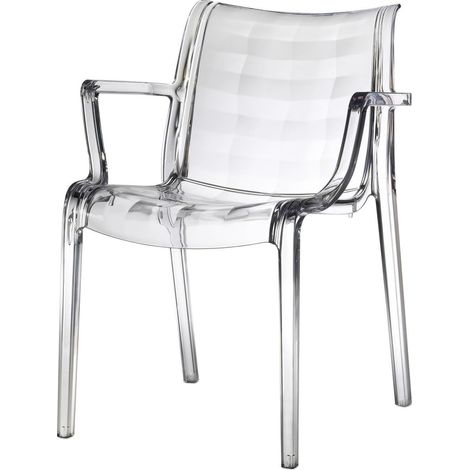 Chaises transparentes design - EXTRAODINARIA transparente - lot de deux - deco (1/2)