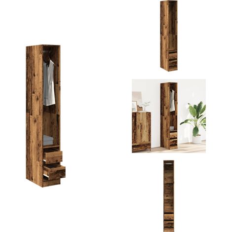 Garde-robe vieux bois 30x50x200 cm bois d'ingénierie - Garde-robe - Garde-robes - Armoire De Rangement - Placard (1/5)
