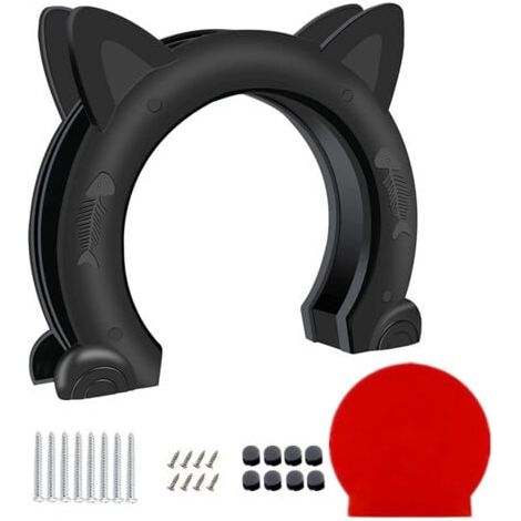 Porte intérieure pour chat, porte pour chat, chatière pour chat jusqu'à 10 kg, tunnel pour chat pour porte de chambre (1/5)