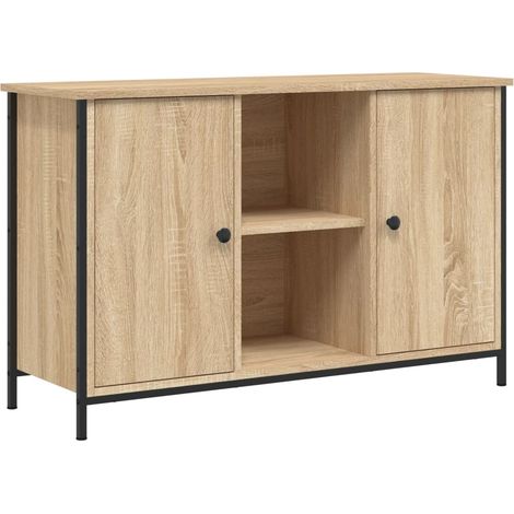 Mobile TV multimediale scaffale per televisione televisore buffet sala da pranzo soggiorno camera da letto rovere Sonoma 100 x 35 x 65 cm derivati del legno marrone 020027428