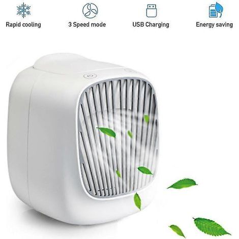 Ventilateur 3 en 1 créatif, compact et portable, avec fonction climatisation et refroidissement par eau, pour la maison, le bureau ou la table. Utilisation : USB, bureau ou maison. (1/5)