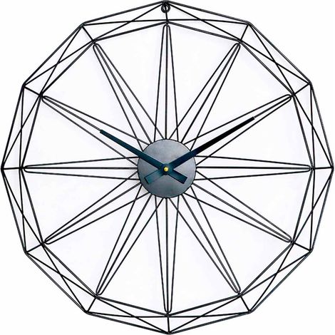Moderne schwarze Wanduhr Ø60cm Thinia Home