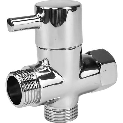 3 Wege Umstellventil für Dusche, 20 mm, G 1/2 Zoll, Umstellventil für Wasserhahn, Duschumsteller, Messing, Badewannenschalter, Duschsystem Ersatz (1/5)