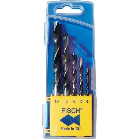 Fisch 01200005K - Set di 5 punte a spirale per legno, 4-10 mm