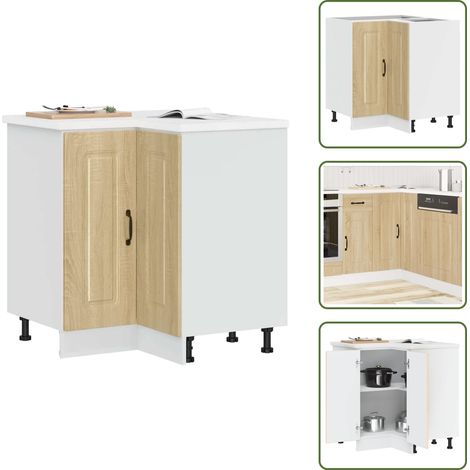 Armadio da cucina - vidaXL Base Angolare da Cucina Kalmar Rovere Sonoma Legno Multistrato - Armadio da cucina con porte
