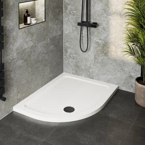 1200 x 800mm Low Profile Offset Quadrant Shower Tray and Waste - Left Hand (1/3)