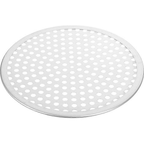 Plaque à pizza de cuisine réutilisable en alliage d'aluminium, ronde et facile à cuire. (1/5)