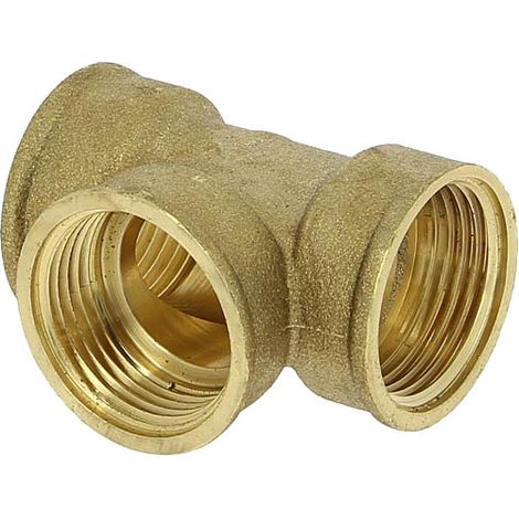 Watts – Té laiton égal femelle 1" – Raccord à visser – Taraudage 1" (26x34) – Norme A.C.S. NF EN 12164 – NF EN 12168