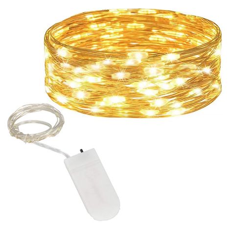 10 Luces LED decorativas a Pilas, Blanco Cálido (1/5)