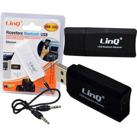 Linq - Trasmettitore Ricevitore Audio Bluetooth Wireless Usb / 3,5 Mm Pc Auto Usb-j352 - (1/4)