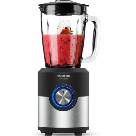 Taurus Amazing – Frullatore a Caraffa JB1600XC 1600W Caraffa in Vetro 1,75L 5 Velocità + Turbo 6 Lame Inox Tritaghiaccio LED Lavabile in Lavastoviglie (1/5)