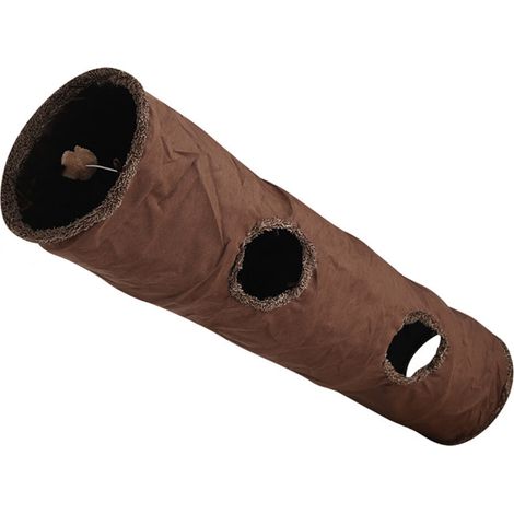 Tube de Tunnel pliable en peluche pour chat, jouet-Café Grand