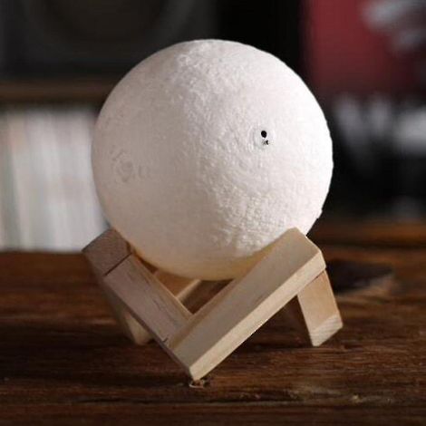 Lampes 3D originales en forme de pleine lune, lumière LED magique pour chambre à coucher intérieure (1/4)