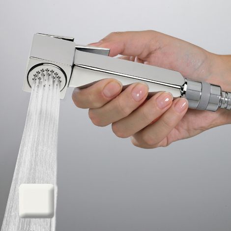 Douchette d’arrêt WC CUBE Brass blanc mat - Bossini B00475045 (1/2)