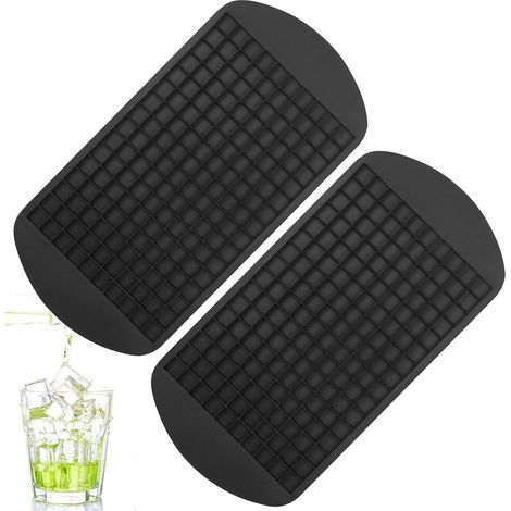 2er Set Mini Eiswürfelform Silikon für 160 Eiswürfel 1x1cm (1/5)