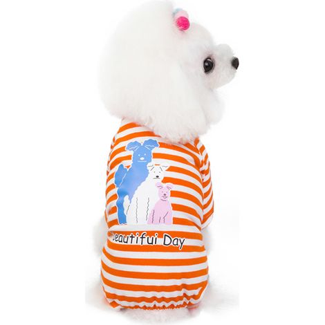 Combinaison Pour Chien Et Chat - Vêtement En Coton Doux - Pyjama À Manches Longues - Protection Contre Le Froid - Taille S À Xl (1/5)
