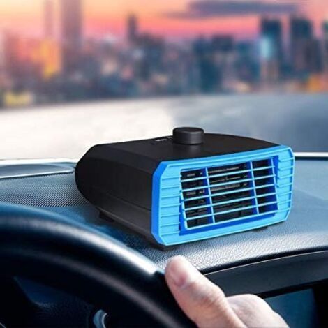 120W Portable Car Heater Defroster 12V Car Heater Cooling Fan Window Demister, Bleu (1/4)