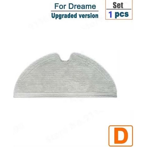 (serpillère 1) Convient aux aspirateurs robots Dreame D9 Bot et L10 Pro : pièces de rechange, brosse principale latérale, filtre et chiffon de nettoyage. Kit d'accessoires pour la maison. (1/4)
