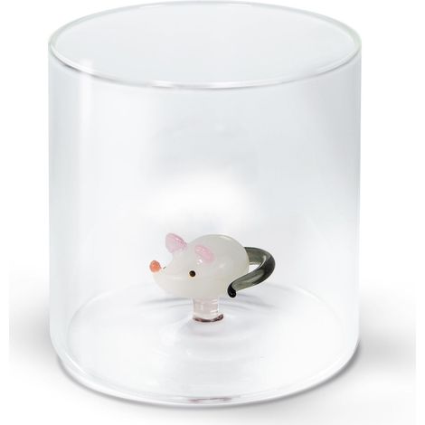 Bicchiere in Vetro Borosilicato 250ml Topo