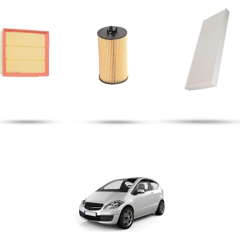 Kit tagliando 3 filtri compatibile con Mercedes Classe A (w169) A170 85kw Dal 2004 al 2009 (1/4)