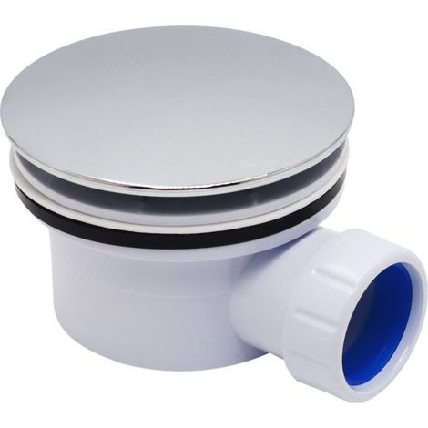711081031 Ensemble bonde et siphon ultra compact pour lavabo Nano 6.7. chromé et blanc. en Polypropylène (1/4)