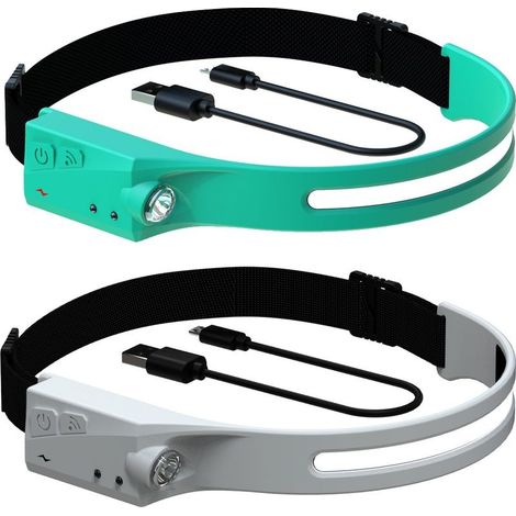 Lamp headlamp elegant Rechargeabledirigelampe headlamp 230°Lamp headlamp adult to harness powerful, blue lac and gray (1/5)