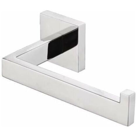 Porte Papier Toilette Poli, Acier INOX Porte Rouleau Support Papier Toilette pour Salle De Bain et Cuisine (Carré) Brossé 145x86x49mm (1/5)
